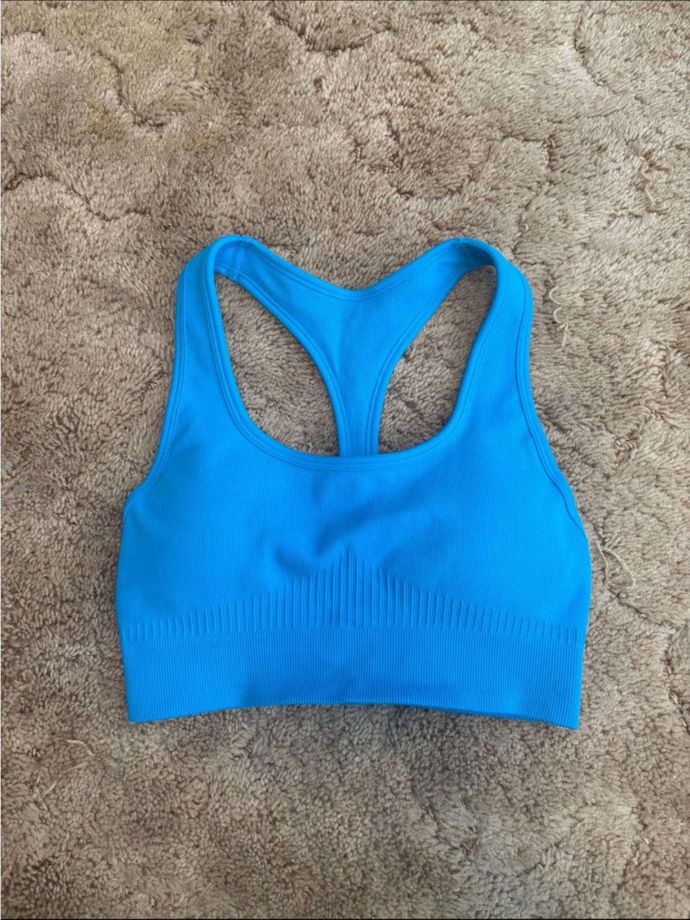 Bright Blue Racerback Sports Bra